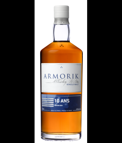 Fles Armorik 10 Years Old Edition 2022, single malt whisky, op voorraad bij slijterij t Bockje in Bathmen