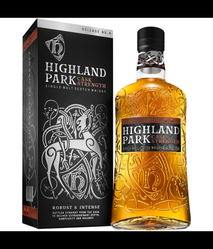 Fles Highland Park Cask Strength Release No.4, single malt whisky, op voorraad bij slijterij t Bockje in Bathmen