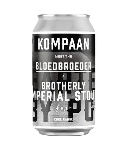 Fles Kompaan Bloedbroeder Imperial Stout, bier, bij slijterij t Bockje in Bathmen