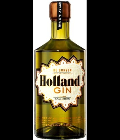 Fles De Borgen Holland Gin, gin, op voorraad bij slijterij t Bockje in Bathmen
