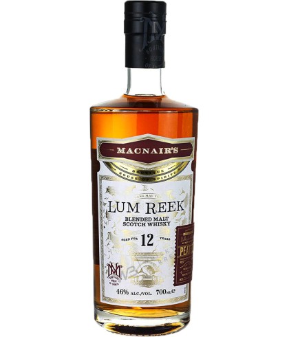 Fles MACNAIR'S 12YO Blended Peated Malt Scotch Whisky, whisky, bij slijterij ’t Bockje in Bathmen