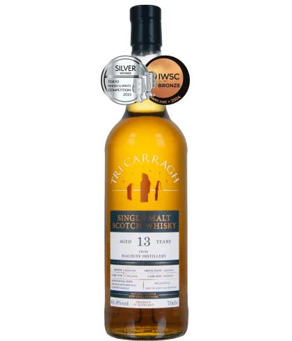 Fles Tri Carragh Macduff 13 Years Old 2010, whisky, bij slijterij ’t Bockje in Bathmen