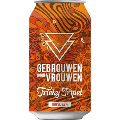 Fles Gebrouwen door Vrouwen Tricky Tripel, bier van Gebrouwen door Vrouwen, op voorraad bij slijterij ’t Bockje in Bathmen