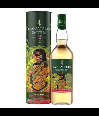 Fles Islay single malt van Lagavulin, op voorraad bij slijterij t Bockje in Bathmen