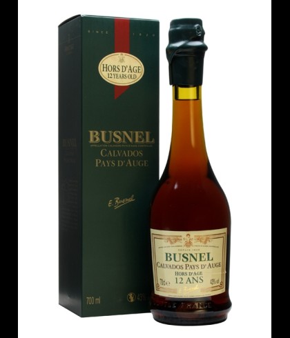 Busnel Calvados Hors d'Age 12 Years Old, op voorraad bij slijterij t Bockje in Bathmen