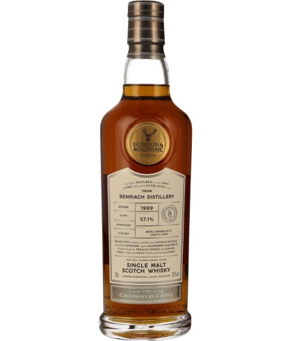 Fles Gordon & MacPhail BenRiach 1999, single malt whisky, op voorraad bij slijterij t Bockje in Bathmen