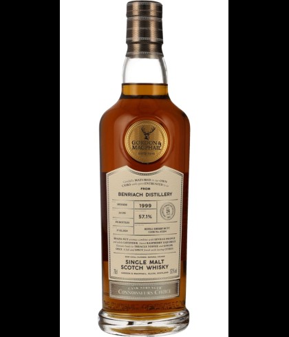 Fles Gordon & MacPhail BenRiach 1999, single malt whisky, op voorraad bij slijterij t Bockje in Bathmen