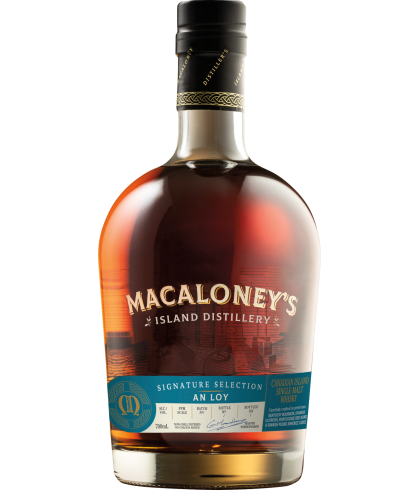 Fles Macaloney's An Loy Canadian Single Malt, whisky, op voorraad bij slijterij t Bockje in Bathmen