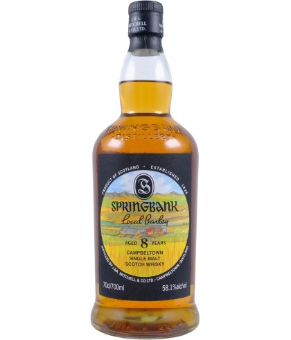Fles Springbank Local Barely 2025 8 Years Old, whisky, op voorraad bij slijterij ’t Bockje in Bathmen
