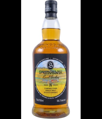 Fles Springbank Local Barely 2025 8 Years Old, whisky, op voorraad bij slijterij ’t Bockje in Bathmen