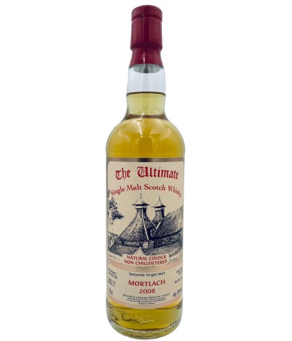 Fles The Ultimate Mortlach 2008, enkel vat gebotteld door The Ultimate uit Amersfoort, op voorraad bij slijterij t Bockje in Bathmen