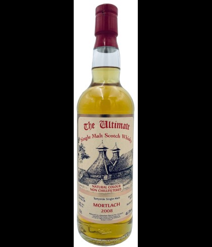 Fles The Ultimate Mortlach 2008, enkel vat gebotteld door The Ultimate uit Amersfoort, op voorraad bij slijterij t Bockje in Bathmen