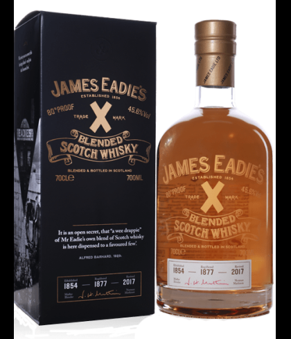 Fles single malt van bottelaar James Eadie, op voorraad bij slijterij t Bockje in Bathmen