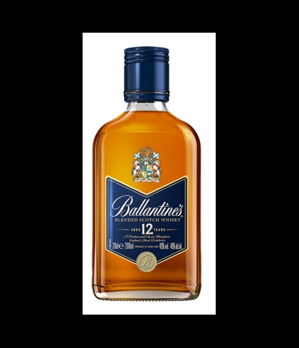 Fles Ballantine&rsquo;s 12 Years Old 20 cl, single malt whisky, op voorraad bij slijterij t Bockje in Bathmen