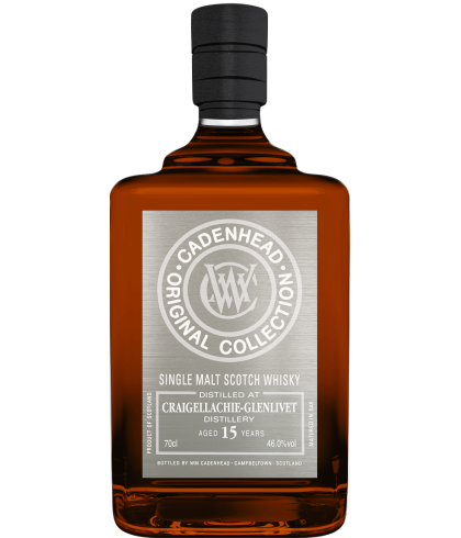 Fles Cadenhead’s Craigellachie 15 Years Old, single malt whisky, op voorraad bij slijterij t Bockje in Bathmen