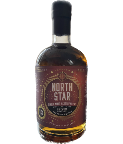 Fles North Star Linkwood 10 Years Old, Schotse whisky van bottelaar North Star Spirits, op voorraad bij slijterij t Bockje in Bathmen