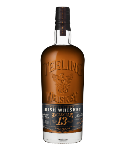 Fles Teeling 13 Years Old Single Grain, Ierse whiskey uit Dublin, op voorraad bij slijterij t Bockje in Bathmen