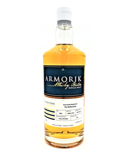 Fles Armorik 6 Years Old STR Cask, single malt whisky, op voorraad bij slijterij t Bockje in Bathmen