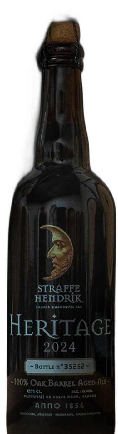 Fles Straffe Hendrik Heritage 2024, bier van Straffe Hendrik, bij slijterij ’t Bockje in Bathmen