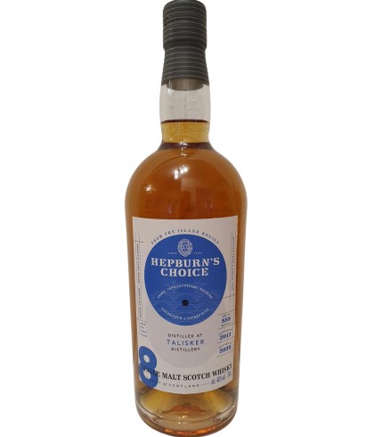 Fles Hepburns Choice Talisker 2011 8 Years Old, single malt whisky van het eiland Skye, op voorraad bij slijterij ’t Bockje in Bathmen
