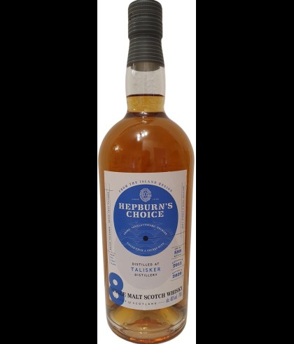 Fles Hepburns Choice Talisker 2011 8 Years Old, single malt whisky van het eiland Skye, op voorraad bij slijterij t Bockje in Bathmen