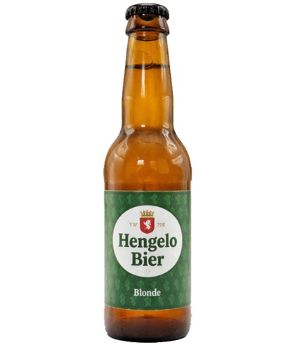 Fles Hengelo Bier Blonde, bier, bij slijterij t Bockje in Bathmen
