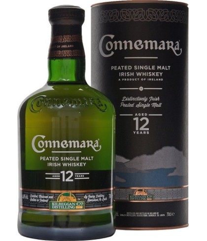 Fles Connemara 12 Years Old, single malt whisky, op voorraad bij slijterij t Bockje in Bathmen