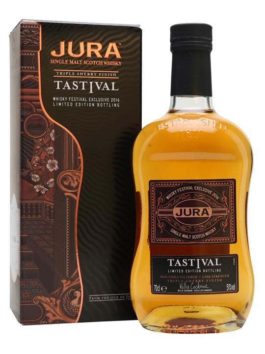 Fles single malt van Jura, op voorraad bij slijterij t Bockje in Bathmen