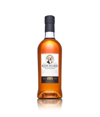 Fles Ridchard Lowland Single Malt Whisky, whisky, bij slijterij t Bockje in Bathmen