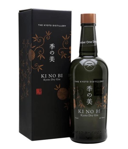 Fles KI NO BI Kyoto Dry Gin, gin, op voorraad bij slijterij t Bockje in Bathmen