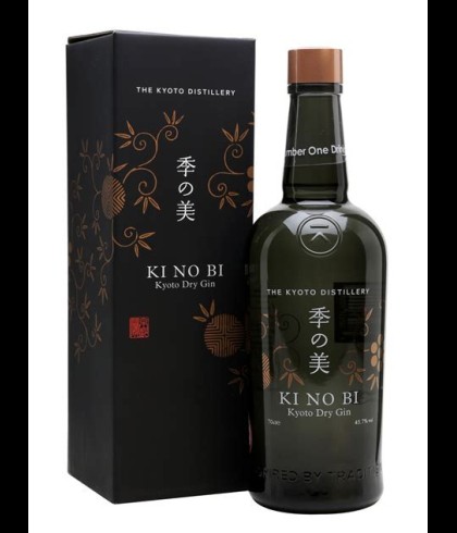 Fles KI NO BI Kyoto Dry Gin, gin, op voorraad bij slijterij t Bockje in Bathmen