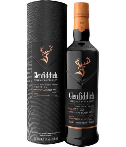 Fles Glenfiddich Experimental Series #02 Project XX, whisky, op voorraad bij slijterij t Bockje in Bathmen