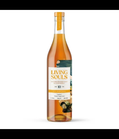 Fles whisky van bottelaar Living Souls, op voorraad bij slijterij t Bockje in Bathmen