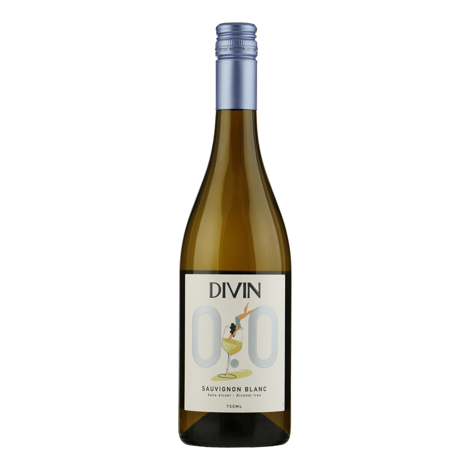 Alcoholvrije drank Divin Sauvignon Blanc 0.0 van Divin, op voorraad bij slijterij ’t Bockje in Bathmen