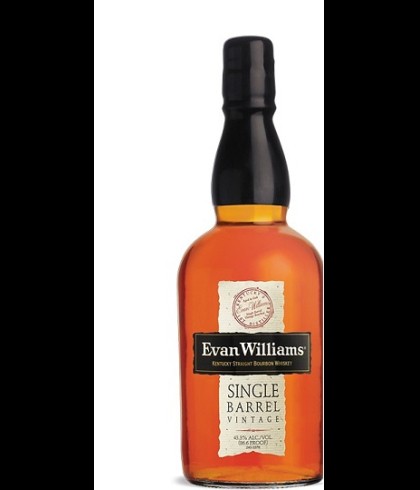 Fles Evan William Single Barrel, whisky, op voorraad bij slijterij ’t Bockje in Bathmen