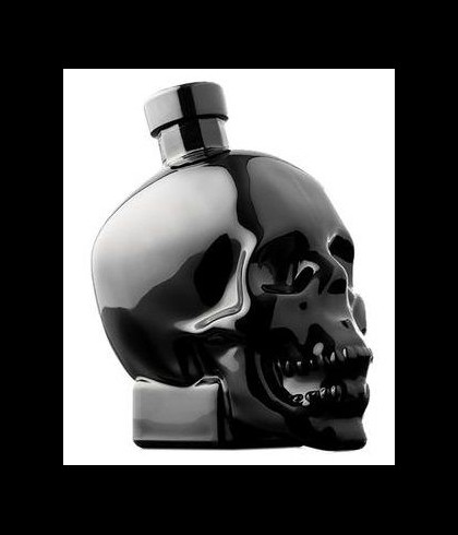Zwarte fles Crystal Head Vodka Onyx, wodka van blauwe agave, bij slijterij t Bockje in Bathmen