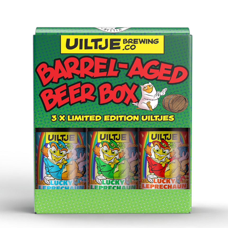 Biergeschenk Uiltje Brewing Lucky Leprechaun 3-pack Limited Edition van Uiltje, op voorraad bij slijterij ’t Bockje in Bathmen
