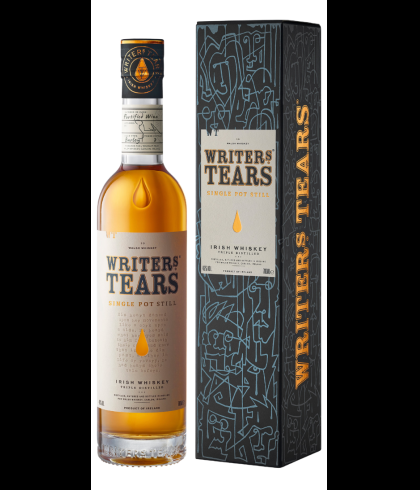 Fles Writers Tears Single Pot Still Whiskey, Ierse whiskey van Walsh Whiskey, op voorraad bij slijterij t Bockje in Bathmen
