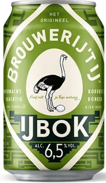 Fles Brouwerij 't IJ IJbok, bier van Brouwerij 't IJ, bij slijterij ’t Bockje in Bathmen