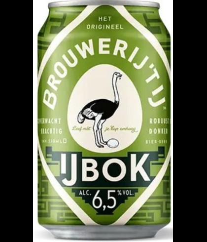 Fles Brouwerij 't IJ IJbok, bier van Brouwerij 't IJ, bij slijterij t Bockje in Bathmen