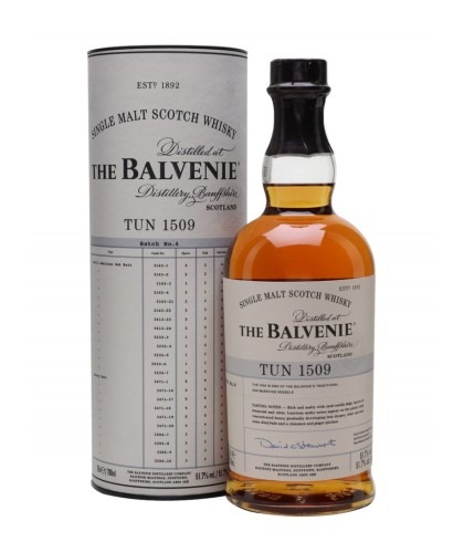 Fles The Balvenie Tun 1509 Batch 8, single malt whisky, op voorraad bij slijterij t Bockje in Bathmen