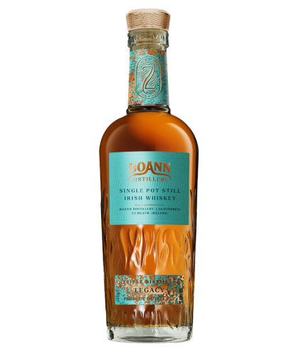 Fles Boann Legacy Single Pot Still Irish Whiskey, whisky, op voorraad bij slijterij t Bockje in Bathmen