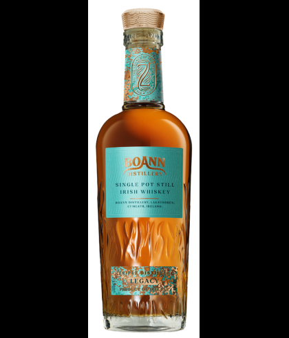 Fles Boann Legacy Single Pot Still Irish Whiskey, whisky, op voorraad bij slijterij t Bockje in Bathmen