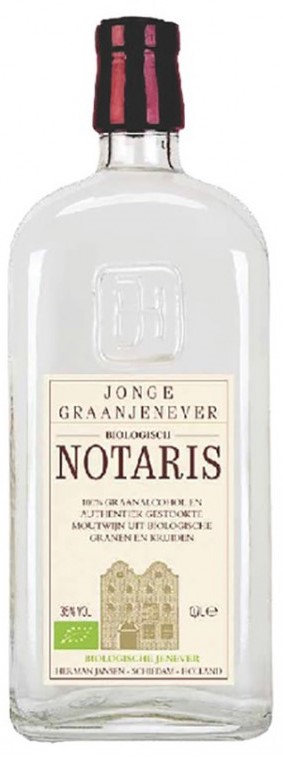 Fles Notaris Jonge Graanjenever, jenever van Notaris, op voorraad bij slijterij t Bockje in Bathmen