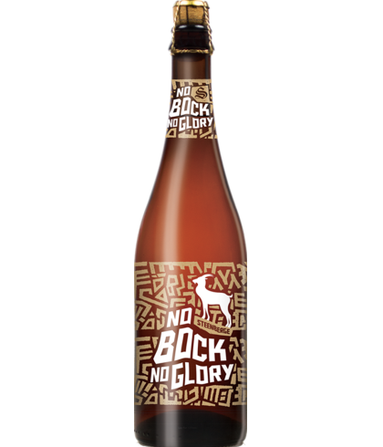 Fles No Bock No Glory, bier, bij slijterij t Bockje in Bathmen