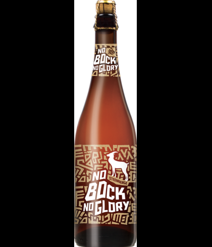 Fles No Bock No Glory, bier, bij slijterij t Bockje in Bathmen