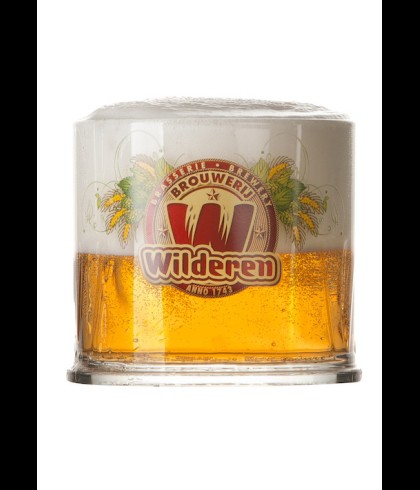 Wilderen Goud bierglas van 33 centiliter, bokaal, op voorraad bij slijterij t Bockje in Bathmen