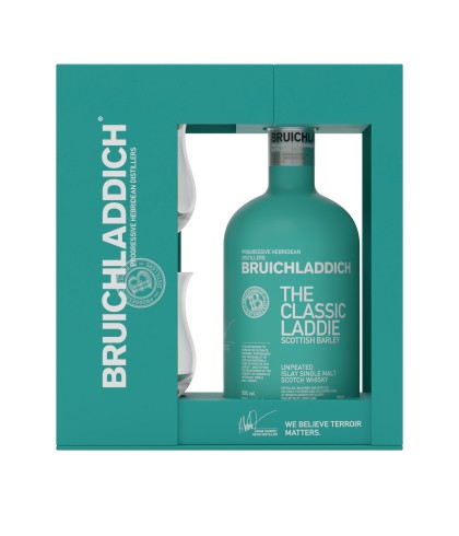 Geschenk Bruichladdich The Classic Laddie Giftpack, bij slijterij ’t Bockje in Bathmen