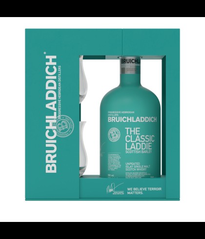 Geschenk Bruichladdich The Classic Laddie Giftpack, bij slijterij ’t Bockje in Bathmen