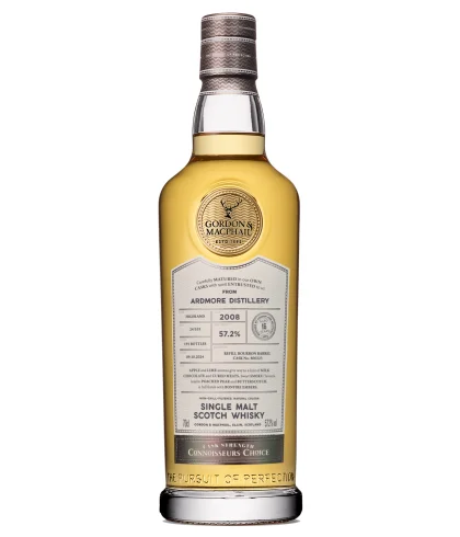 Fles Gordon & MacPhail Connoisseurs Choice Ardmore 2008, geturfde Highland single malt van de Ardmore-distilleerderij, op voorraad bij slijterij t Bockje in Bathmen